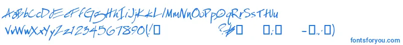 EspecialKay-Schriftart – Blaue Schriften