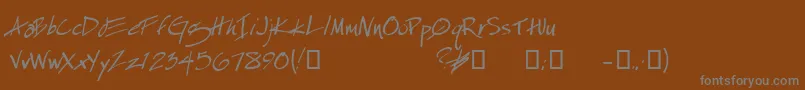 EspecialKay Font – Gray Fonts on Brown Background