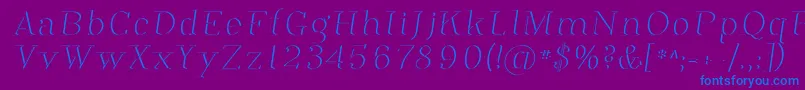 Phosph12-Schriftart – Blaue Schriften auf violettem Hintergrund