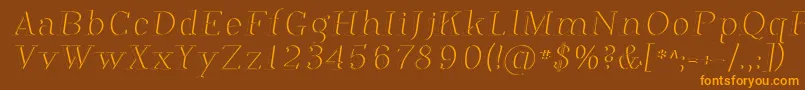 Phosph12 Font – Orange Fonts on Brown Background