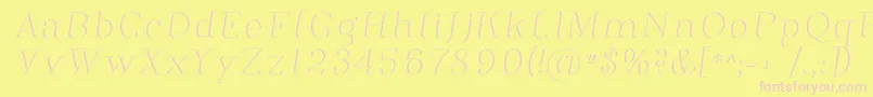Phosph12-Schriftart – Rosa Schriften auf gelbem Hintergrund