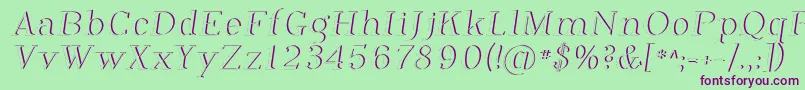 Phosph12 Font – Purple Fonts on Green Background