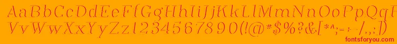 Phosph12 Font – Red Fonts on Orange Background