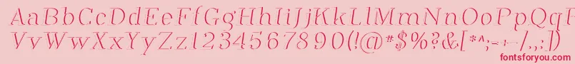 Phosph12-fontti – punaiset fontit vaaleanpunaisella taustalla