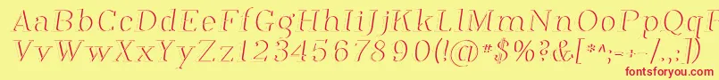 Phosph12 Font – Red Fonts on Yellow Background