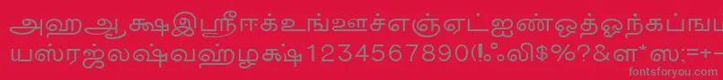 TmnewsNormal Font – Gray Fonts on Red Background