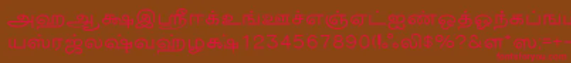 TmnewsNormal Font – Red Fonts on Brown Background