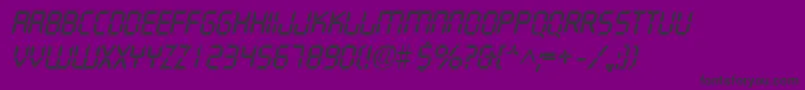 DigifaceItalic Font – Black Fonts on Purple Background