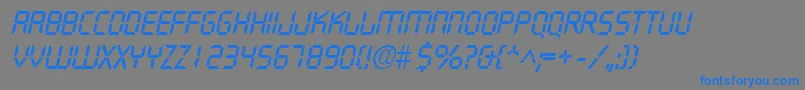 DigifaceItalic Font – Blue Fonts on Gray Background