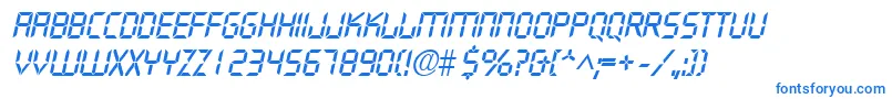 DigifaceItalic Font – Blue Fonts on White Background