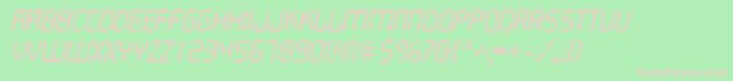 DigifaceItalic Font – Pink Fonts on Green Background