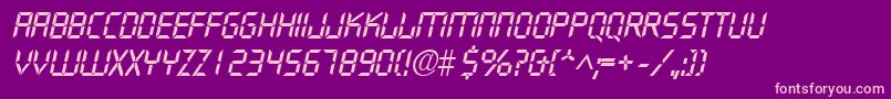 DigifaceItalic Font – Pink Fonts on Purple Background