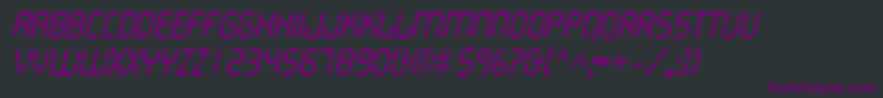 DigifaceItalic Font – Purple Fonts on Black Background