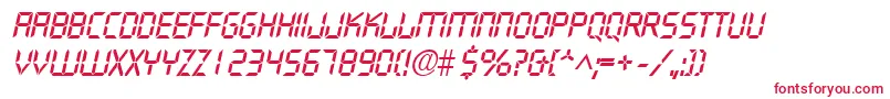 フォントDigifaceItalic – 赤い文字