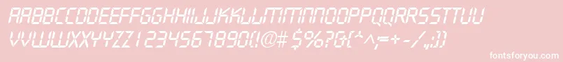 DigifaceItalic Font – White Fonts on Pink Background