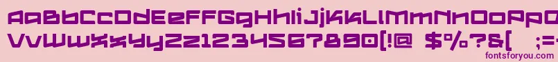 Logofontik4fRegular Font – Purple Fonts on Pink Background