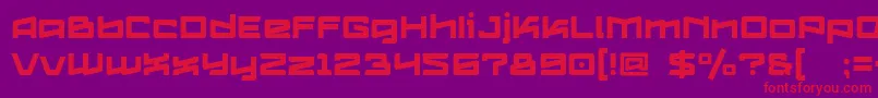 Logofontik4fRegular Font – Red Fonts on Purple Background