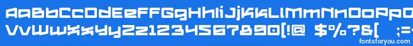 Шрифт Logofontik4fRegular – белые шрифты на синем фоне