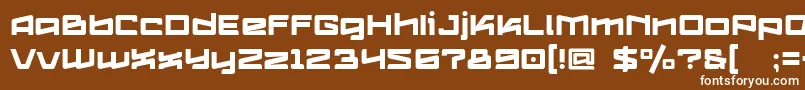 Шрифт Logofontik4fRegular – белые шрифты на коричневом фоне