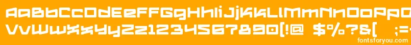 Шрифт Logofontik4fRegular – белые шрифты на оранжевом фоне