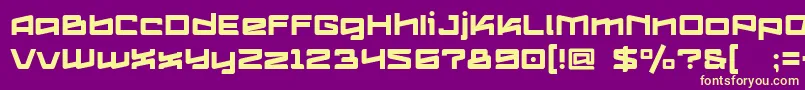 Logofontik4fRegular Font – Yellow Fonts on Purple Background