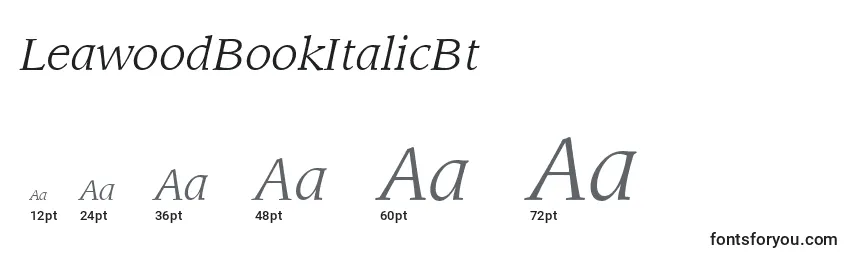 LeawoodBookItalicBt Font Sizes