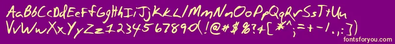 Lehn109 Font – Yellow Fonts on Purple Background