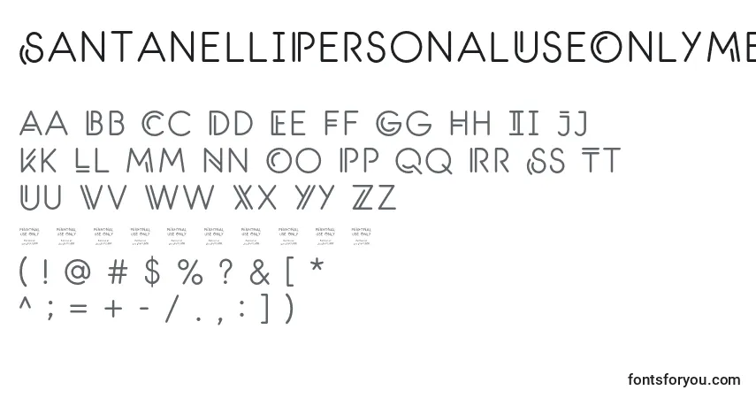 Fuente SantanelliPersonalUseOnlyMedium - alfabeto, números, caracteres especiales
