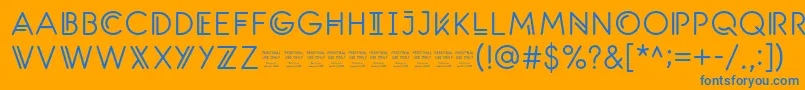 SantanelliPersonalUseOnlyMedium Font – Blue Fonts on Orange Background