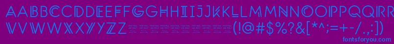 SantanelliPersonalUseOnlyMedium Font – Blue Fonts on Purple Background