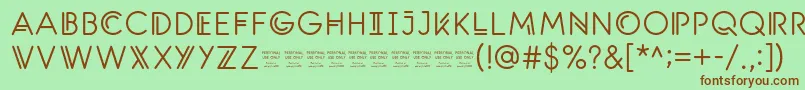 SantanelliPersonalUseOnlyMedium Font – Brown Fonts on Green Background
