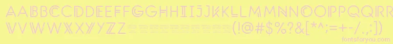 SantanelliPersonalUseOnlyMedium Font – Pink Fonts on Yellow Background