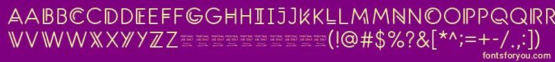 SantanelliPersonalUseOnlyMedium Font – Yellow Fonts on Purple Background
