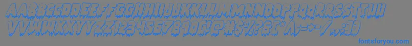 Zombiecontrol3Dital Font – Blue Fonts on Gray Background