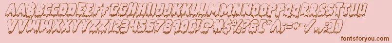 Zombiecontrol3Dital Font – Brown Fonts on Pink Background