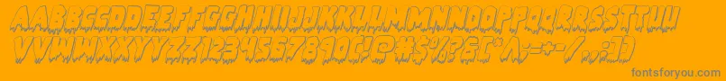 Zombiecontrol3Dital Font – Gray Fonts on Orange Background