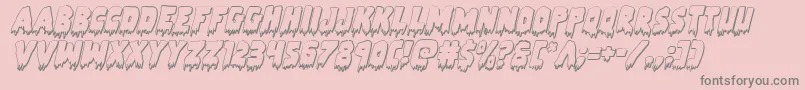 Zombiecontrol3Dital Font – Gray Fonts on Pink Background