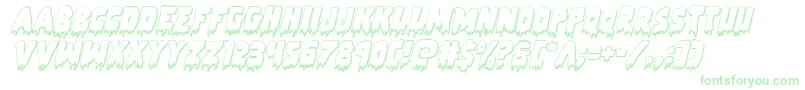 Zombiecontrol3Dital Font – Green Fonts on White Background