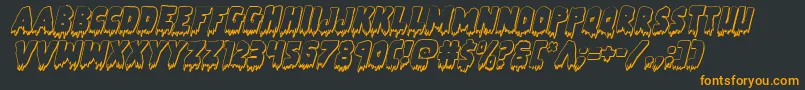 Zombiecontrol3Dital Font – Orange Fonts on Black Background