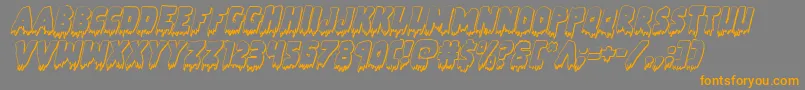 Zombiecontrol3Dital Font – Orange Fonts on Gray Background