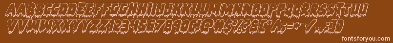 Zombiecontrol3Dital Font – Pink Fonts on Brown Background