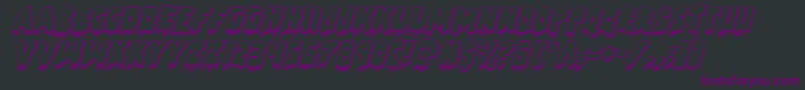 Zombiecontrol3Dital Font – Purple Fonts on Black Background