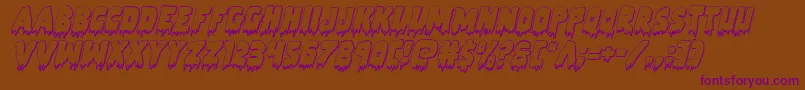 Zombiecontrol3Dital Font – Purple Fonts on Brown Background