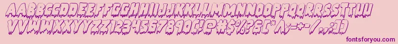 Zombiecontrol3Dital-Schriftart – Violette Schriften auf rosa Hintergrund