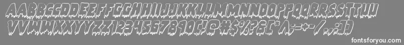 Zombiecontrol3Dital Font – White Fonts on Gray Background