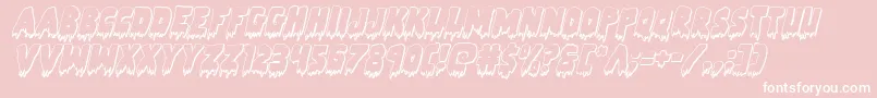 Zombiecontrol3Dital Font – White Fonts on Pink Background