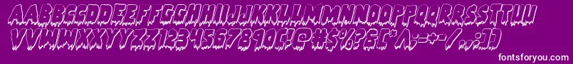 Zombiecontrol3Dital Font – White Fonts on Purple Background