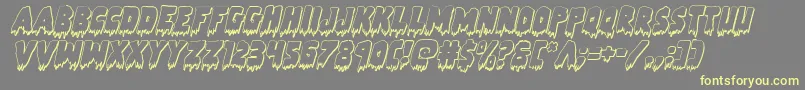 Zombiecontrol3Dital Font – Yellow Fonts on Gray Background