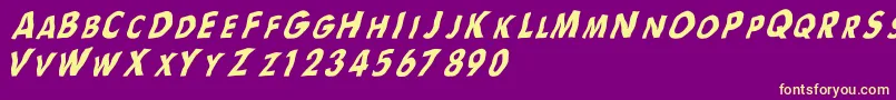 Flagsrb Font – Yellow Fonts on Purple Background