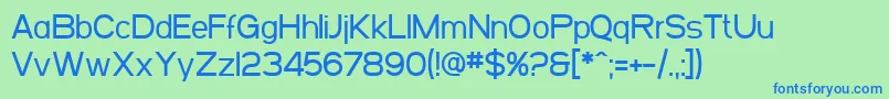 SfArborcrestMedium Font – Blue Fonts on Green Background